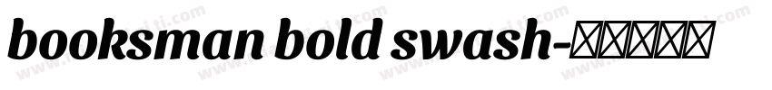booksman bold swash字体转换